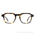 Square Design Mens Acetat optische Rahmenbrille